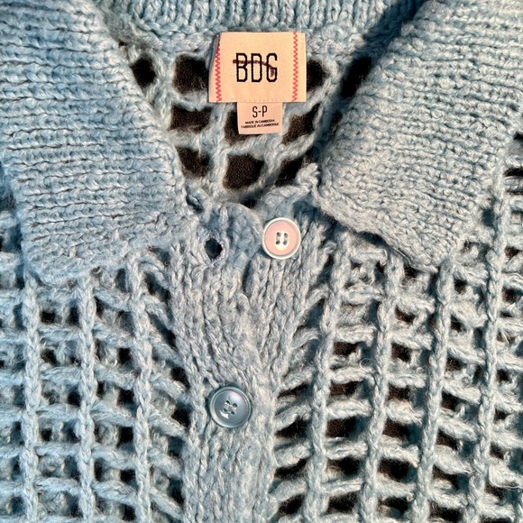 URBAN OUTFITTERS BDG Osaka Open-Knit Polo Sweater - Picture 5 of 9